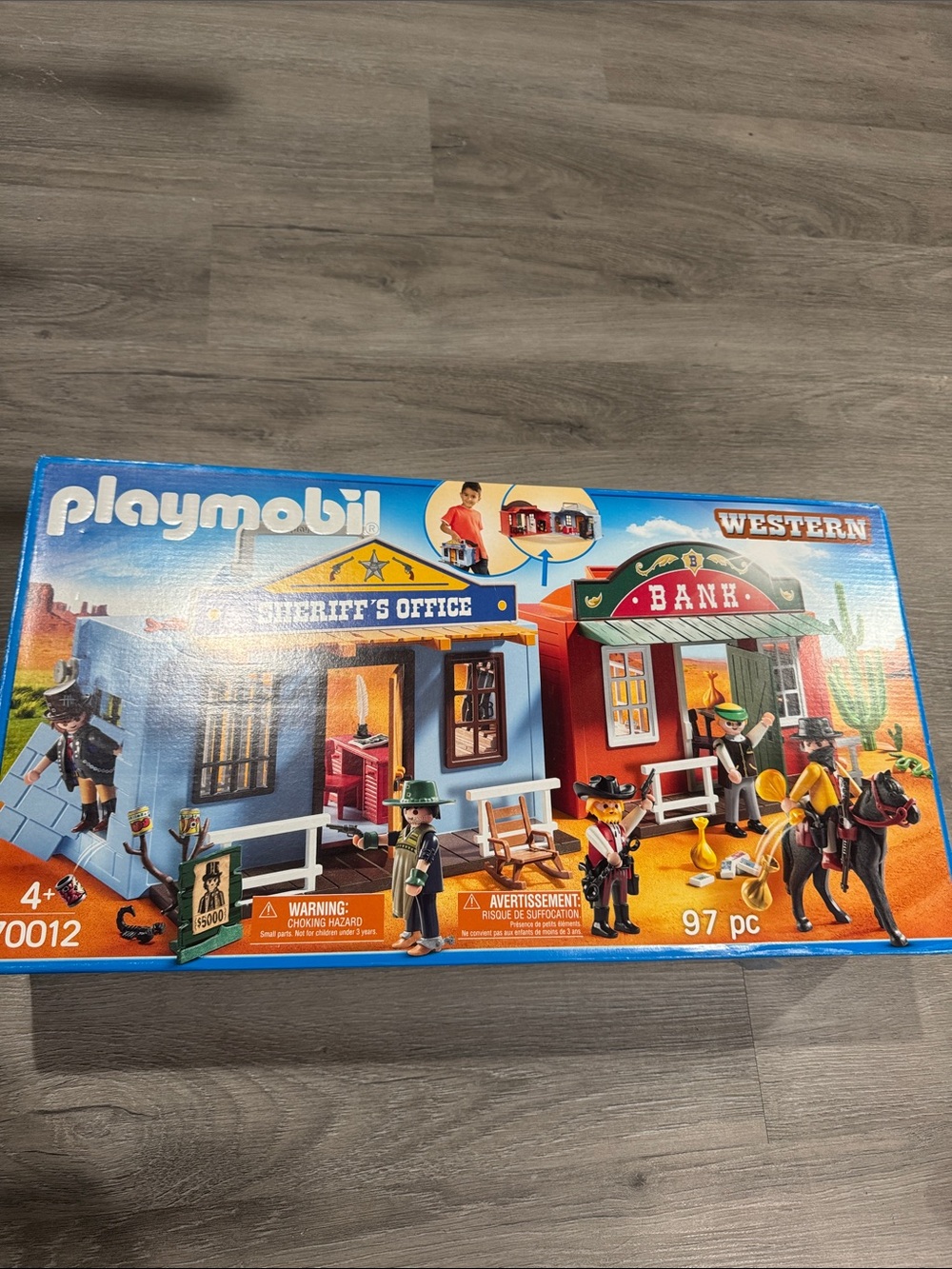 Rare Playmobil Western Sheriff’s Office and Bank Playset 70012